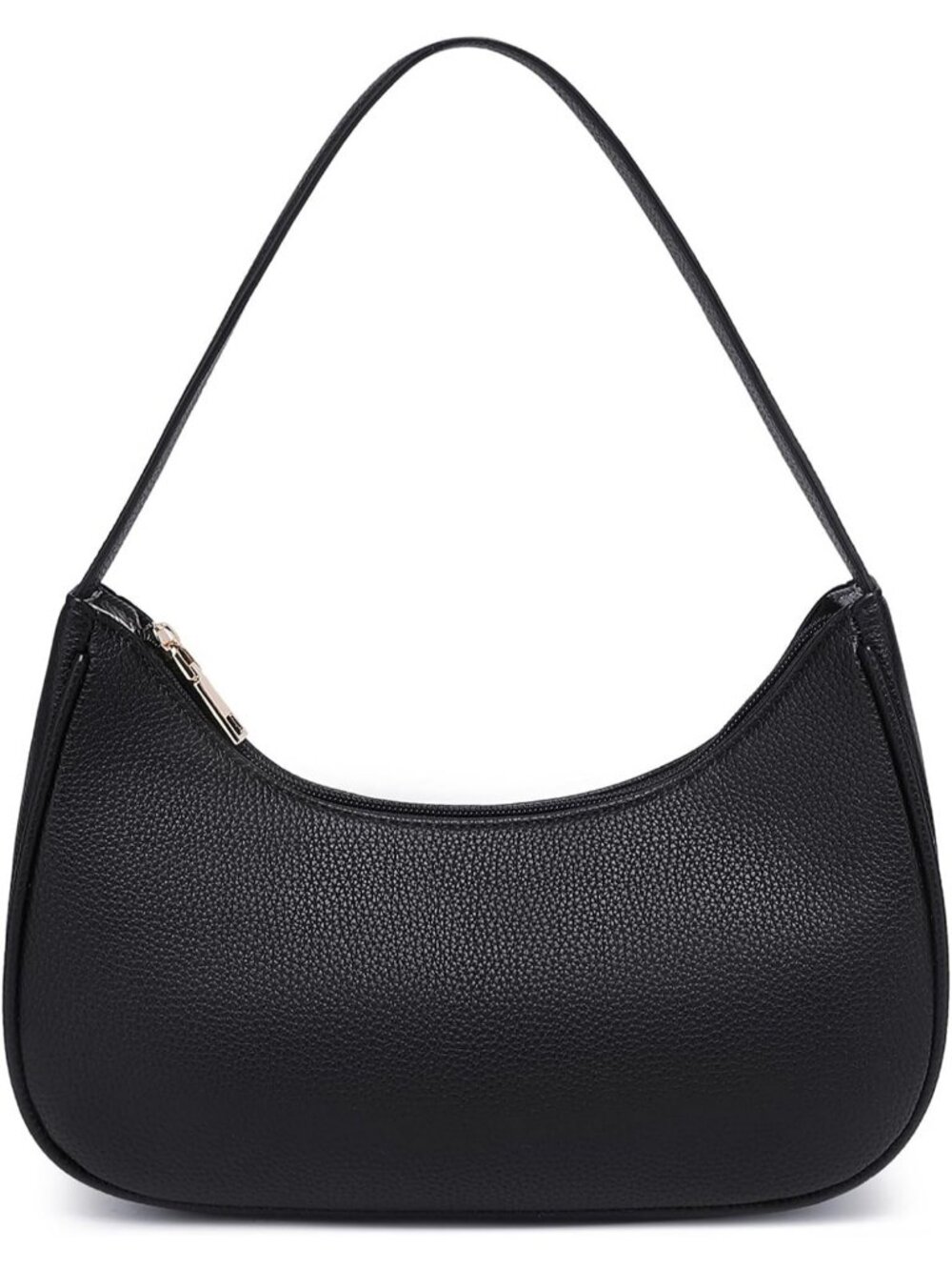 Women's Lychee Black Cute Hobo Mini Tote Handbag Underarm Purse Shoulder Bag